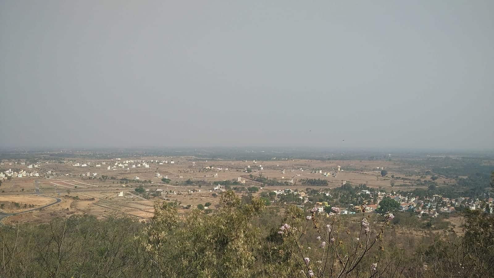 A wide view over Mysuru and its outskirts from Chamundi Hills