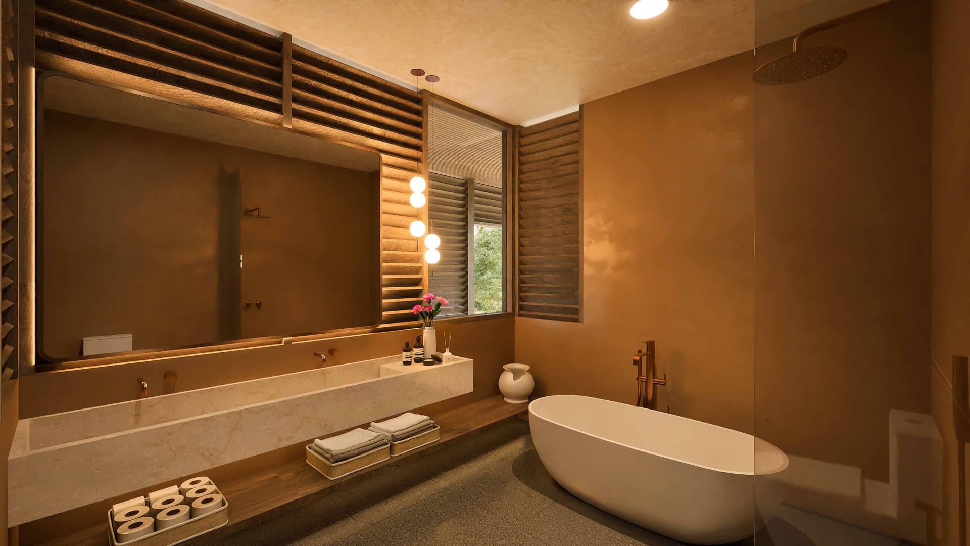 Bath Suite inside an Ayana Woods villa