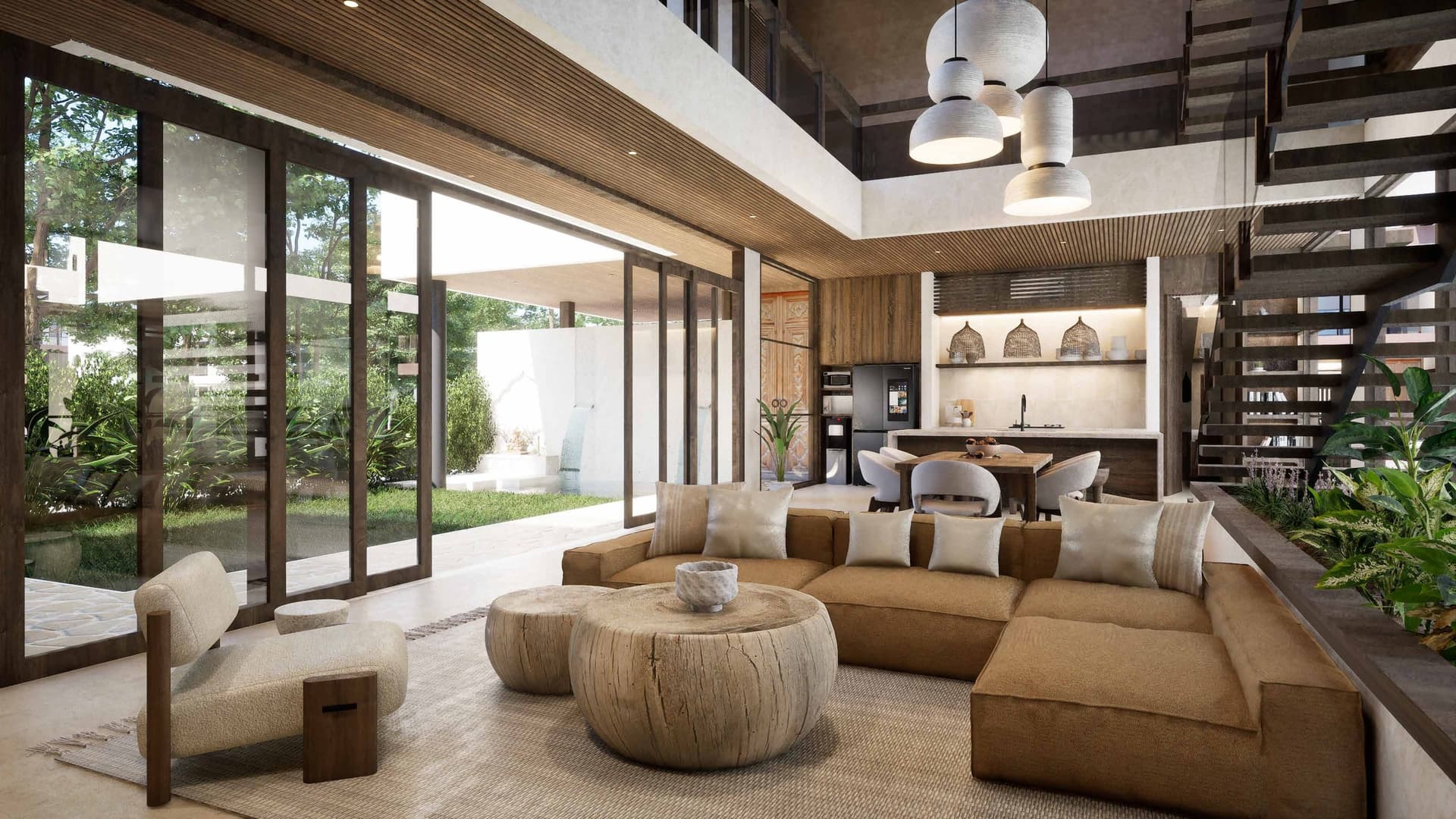 Living Pavilion inside an Ayana Woods villa