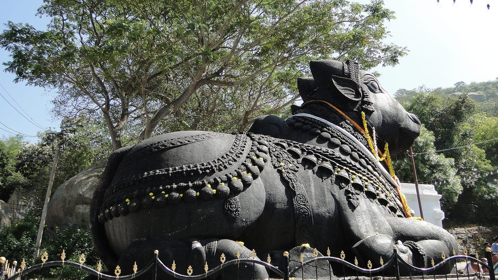 The monolithic Nandi statue on Chamundi Hills